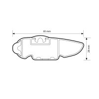 NORDRIVE SILENZIO CX BLACK ALU Barra portatutto / 79 cm -...