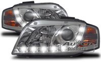 Scheinwerfer-Set mit LED Tagfahrlicht-Optik f&uuml;r AUDI A3 (8P)