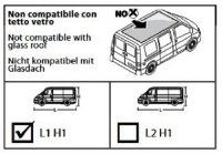 NORDRIVE KARGO PLUS Barre portatutto 3-Barre per FORD TRANSIT CUSTOM 2. GEN. (2023+)