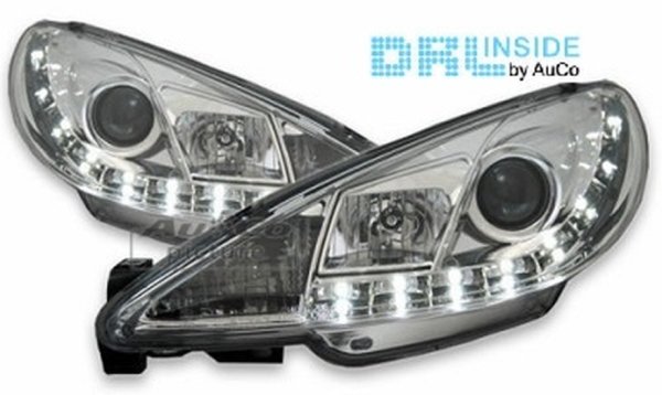 Fanali anteriori  con Luci Diurne  Peugeot 206/206 CC