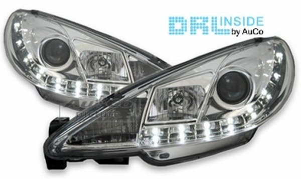 Headlights  with Daytime Running Light  Peugeot 206/206 CC