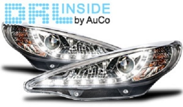 Headlights  with Daytime Running Light  Peugeot 207