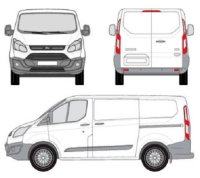 CRUZ CARGO XPRO Roof rack 2-Bars for FORD TOURNEO CUSTOM 1. GEN. (12-23)