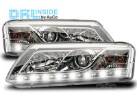 Headlights with Daytime Running Light for Audi A6 (4F) Xenon