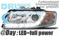 Headlights  with Daytime Running Light  Audi A6 (C5)