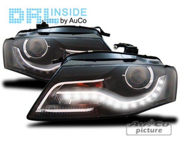 Headlights with LED Daytime Running Light Audi A4 (B8)