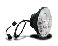 LED Head Light 7&quot; round with e-mark