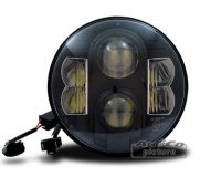 LED Head Light 7&quot; round with e-mark