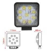 LED Offroad / Arbeitsscheinwerfer - 27W / 6500K / Weiss