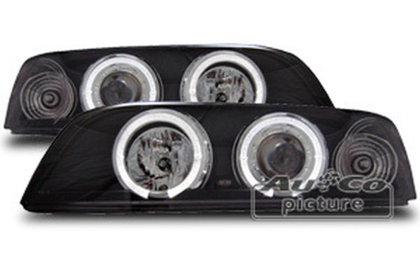 Headlights with 2 Angel Eyes BMW E39