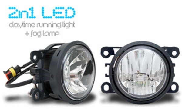 LED Tagfahrleuchten &amp;  LED Nebelscheinwerfer  2 in 1 - Direct Fit!