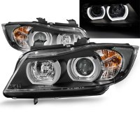 Scheinwerfer-Set mit 3D LED Angel Eyes f&uuml;r BMW 3 SERIE E90 / E91