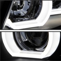XENON Scheinwerfer-Set mit 3D LED Angel Eyes f&uuml;r BMW 3 SERIE E90 / E91