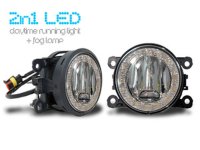 LED Daytime Running Light + LED Fog lamp 2 in 1 - for PEUGEOT 607