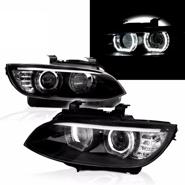 XENON Scheinwerfer-Set mit 3D LED Angel Eyes f&uuml;r BMW 3 SERIE E92 / E93