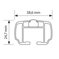 NORDRIVE NOWA ALU Barra de techo para BMW 5 SERIES F11 TOURING