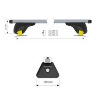 NORDRIVE NOWA ALU Barra de techo para BMW 5 SERIES F11 TOURING