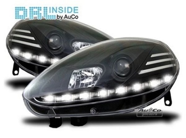 Headlights  with Daytime Running Light  Fiat Punto Evo