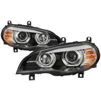 XENON Fanali anteriori con 3D LED Angel Eyes per BMW X5 /...