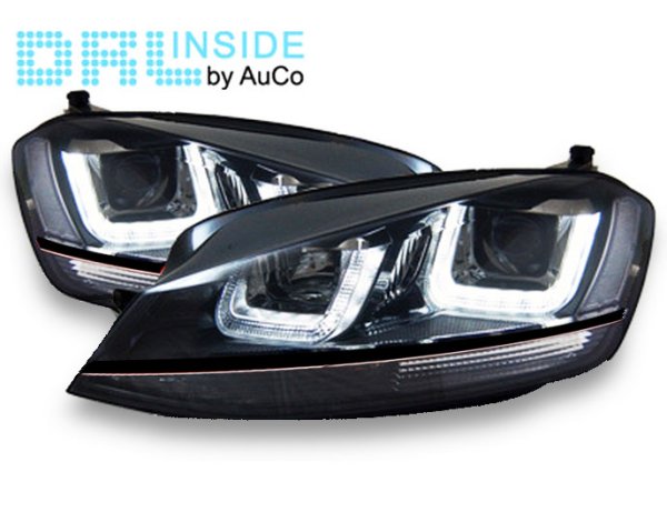 LED Headlights with Daytime Running Light for VW GOLF 7 BLACK-LINE