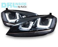 LED Headlights with Daytime Running Light for VW GOLF 7...