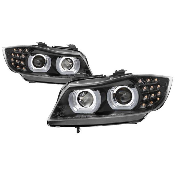 XENON Fanali anteriori con 3D LED Angel Eyes per BMW 3 SERIES E90 / E91