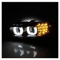 XENON Scheinwerfer-Set mit 3D LED Angel Eyes f&uuml;r BMW 3 SERIE E90 / E91