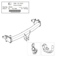 WESTFALIA Gancio traino A40V rimovibile per LAND ROVER DISCOVERY 5. GEN.