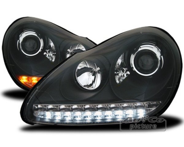 Xenon Headlights with LED DRL Look Porsche Cayenne (9PA)