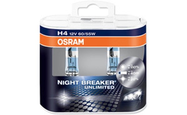 Halogen Bulb H4 Osram Night Breaker Unlimited 12V 60/55W