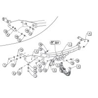 ORIS Attelage de remorque FIX4BIKE d&eacute;tachable pour FIAT 500X